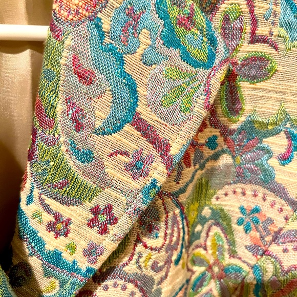 Dana Buchanan size 8 beautiful colored floral tapestry blazer - Picture 5 of 8